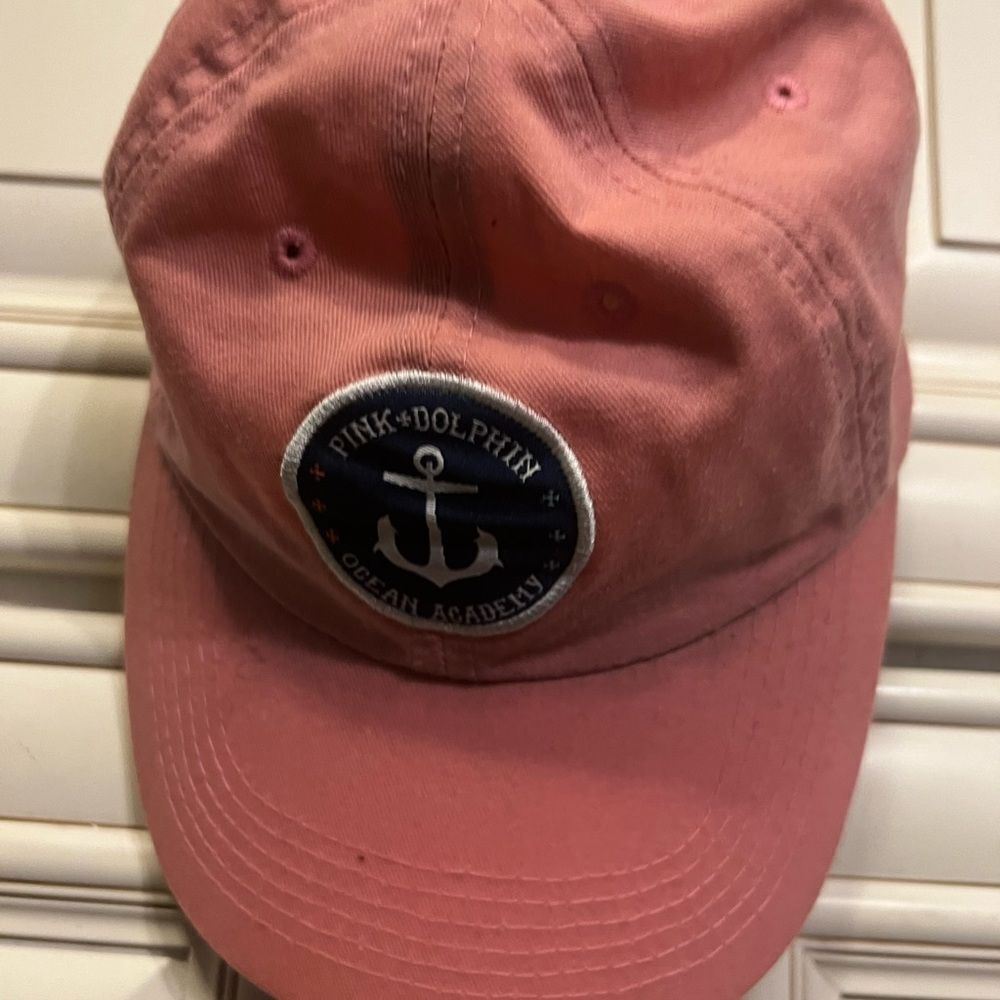 PINK DOLPHIN OCEAN ACADEMY EMBROIDERED ADJUSTABLE HAT CAP